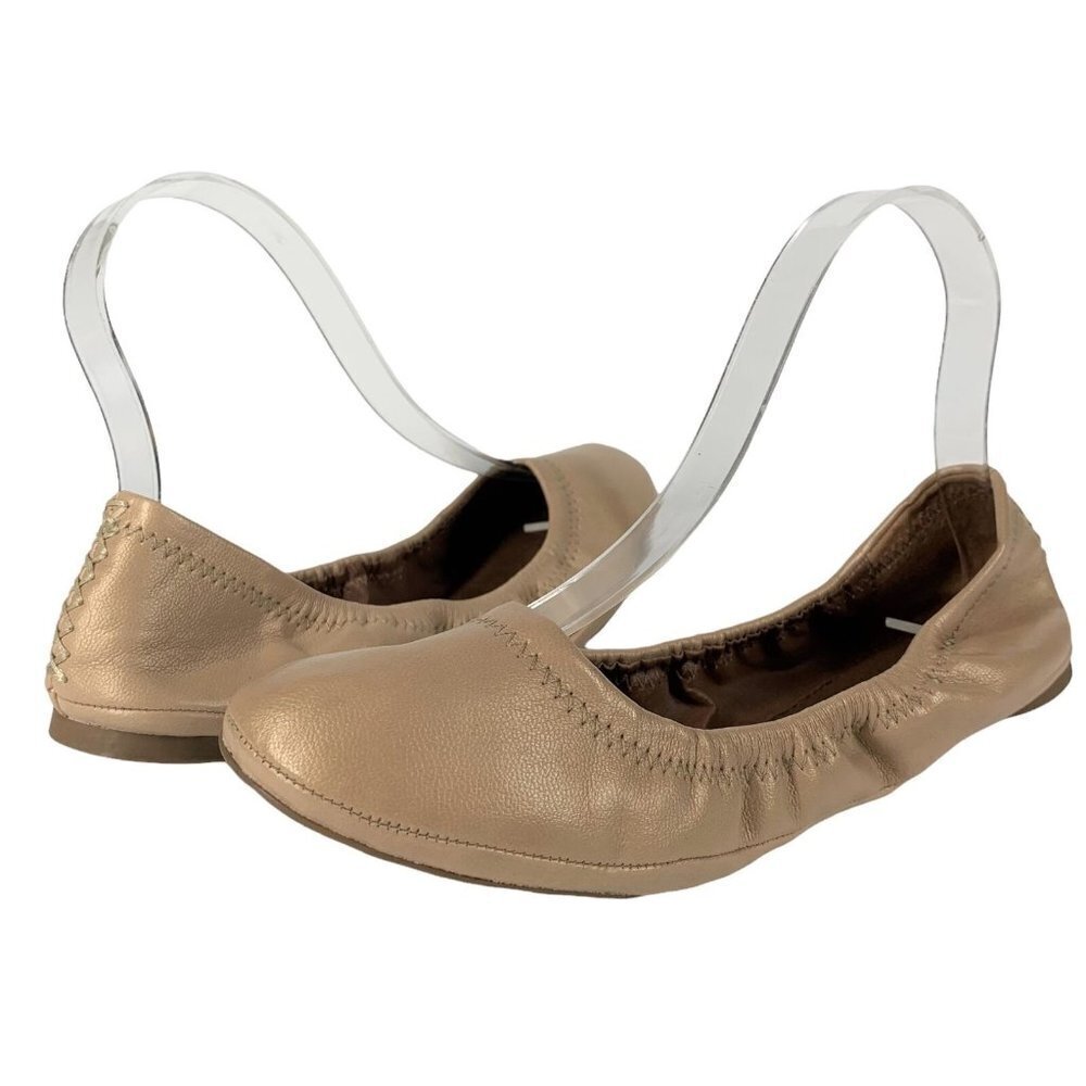 Lucky Brand EIKIA Nude Beige Leather Ballet Flats Size 7 M